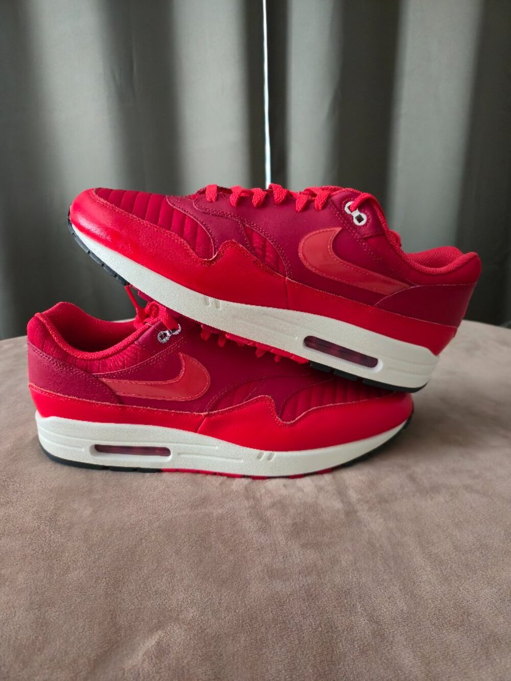 Nike Air Max 1 Gym Red Sail University Red Light Crimson Men's 14 HQ3607-687